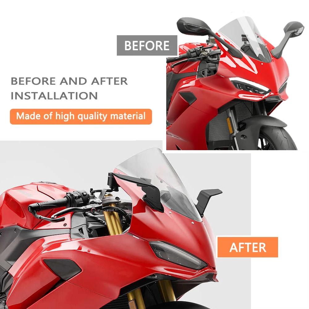 For Panigale V2 2025 Reflector System Ducati Motorbike Winglet Rearview Mirror Airflow Management Attachment Support Component