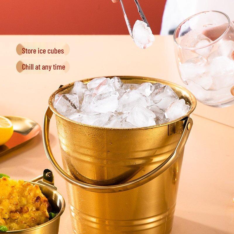 ZISIZ Stainless Steel Household Ice Bucket