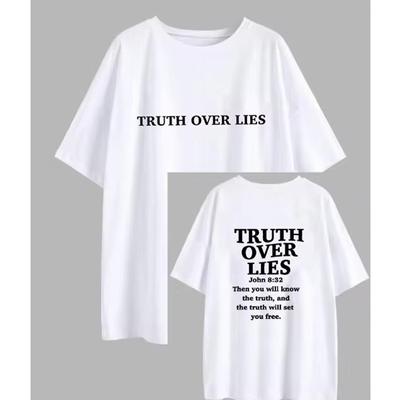 Summer New Letter Printed Loose Short Sleeve T-Shirt Women's Cotton Top