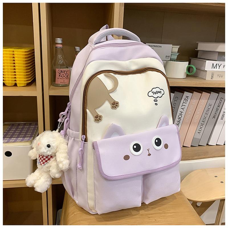 High Value, Fresh and Sweet, Cute Cat Backpack, Lightweight and Large-capacity Backpack for Junior High School Students