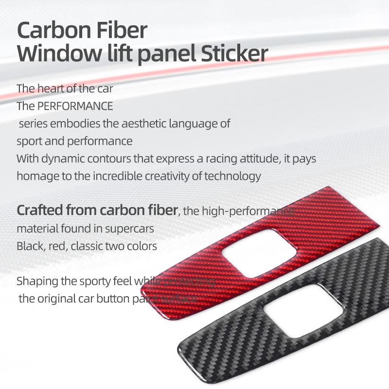 For Subaru BRZ/Toyota GR86 2025- Carbon Fiber Window Lifter Button Panel Trim Sticker Decoration Car Interior Tuning Accessories