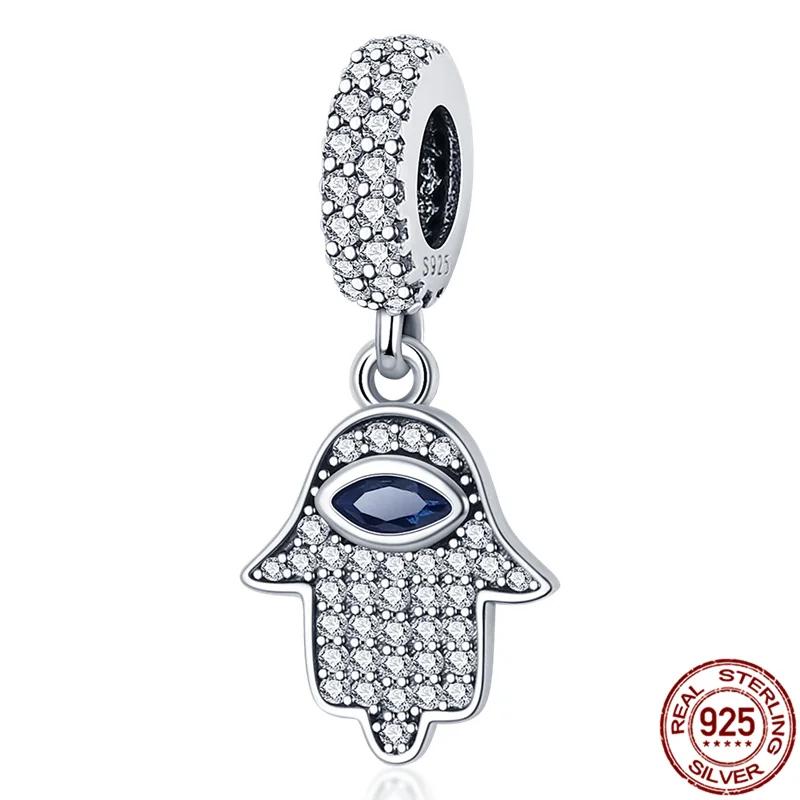 925 Silver Color Evil Eye Charm Demon Eye Bead For Original Bracelet&Bangle DIY Making Fashion Jewelry Gift