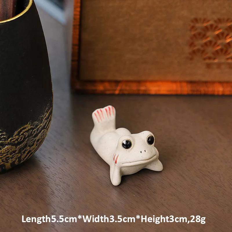 Ceramic Frog Shape Tea Pets Chinese Kung Fu Tea Desktop Decorations Ornaments Zen Lotus Teaware Ceremony Accessories