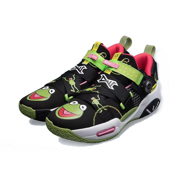 Li Ning The Muppets X All City 9 V2 Slitesterke Sklisikre Basketballsko Herre Sneakers Beige ABAR121-6