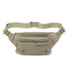Sac banane homme multi-compartiments Sac de poitrine léger Sac bandoulière couleur unie
