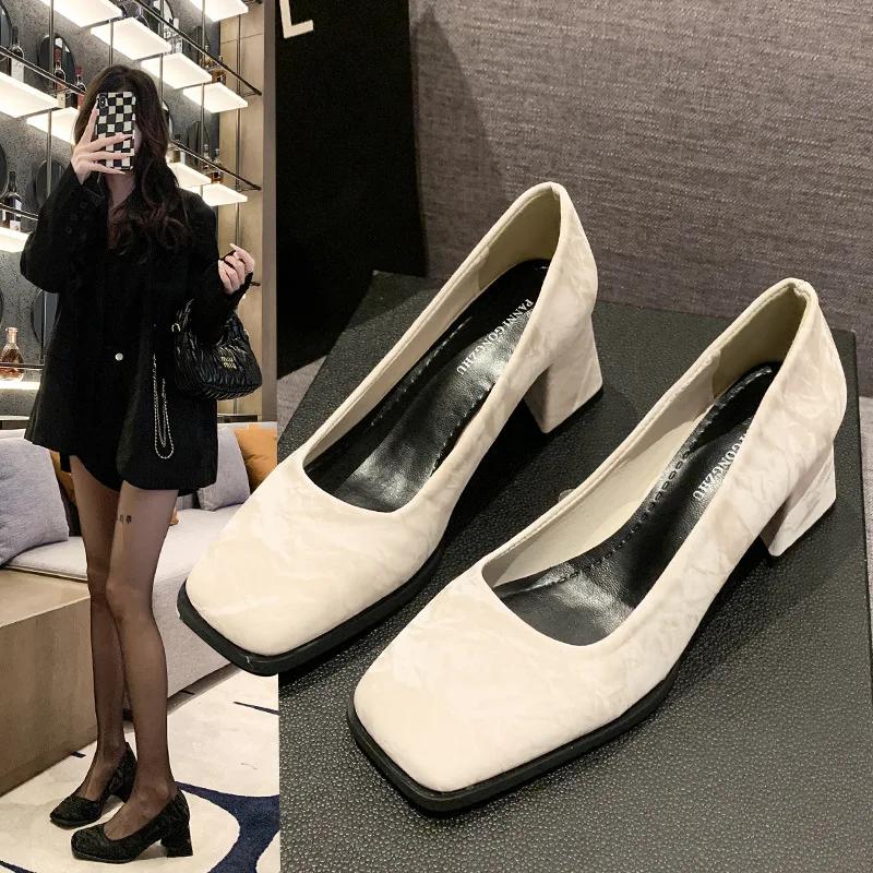 Fashion Hot Selling Women Shallow Shoes Fashion Heeled Shoes Cozy Walking Shoes Woman Sandals 2025 Designer Trend Brand Female Zapatos