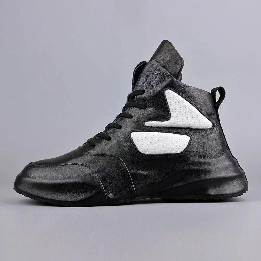 Fashion Trendy Men's Boots High Quality Platform Boots for Men Casual Sneakers  Fashion Casual Microfiber Leather Breathable Men Shoes