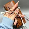 Frameless Small Frame Reading Eyewear Ultra Light Presbyopia Glasses Anti Blue Light Far Sight Eyeglasses Daily Office  Accessories for Women