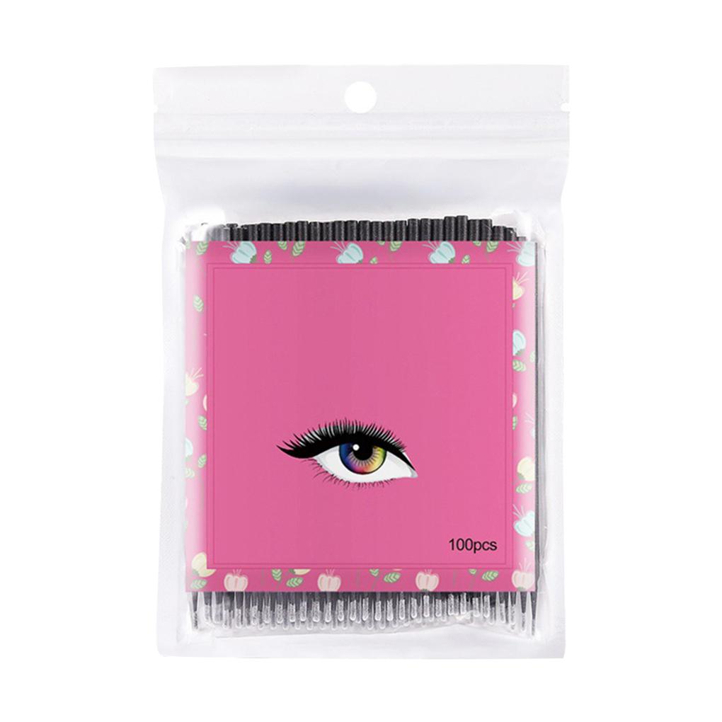 

Eyelashes Extension Micro Applicator Brush Double-Headed Swab Cotton Microbrush Pink