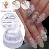 Nail Art Satin Carving Glue Special White Pearlescent Satin Non-sticky Soft Candy Texture Three-dimensional Modeling Glue