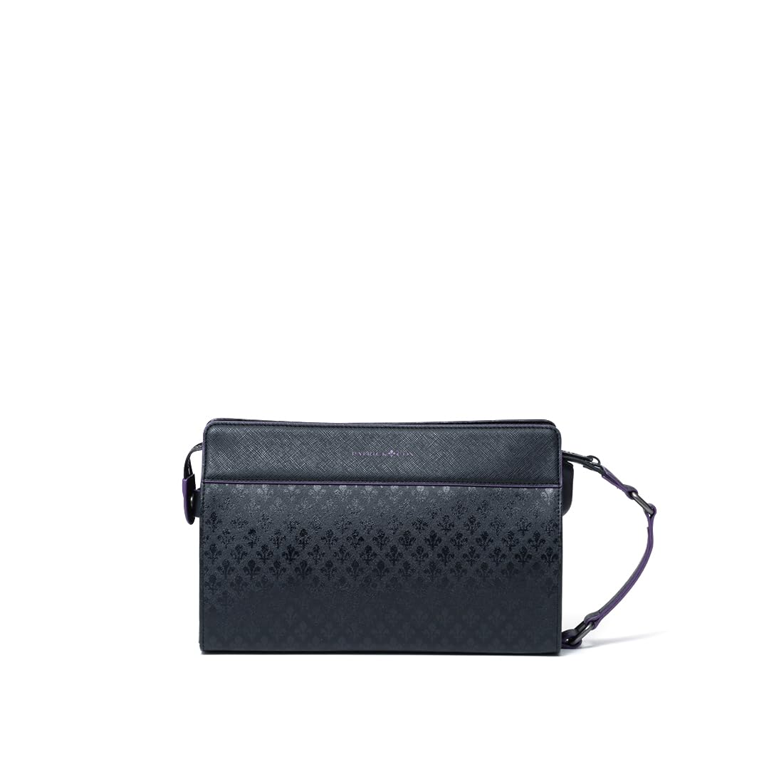 Unisex Clutch with BLACK KINGSMen s Women s BagPouch Fleur-de-lis Monogram Compact PVC Water-Repellent фиолетовый 14790₽