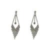 Exaggerated personality long waterfall fringed earrings for women, fashionable light luxury temperament advanced sense showing face thin earrings