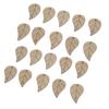20 peças boêmio formato de folha folhas de madeira pingente contas artesanais bege