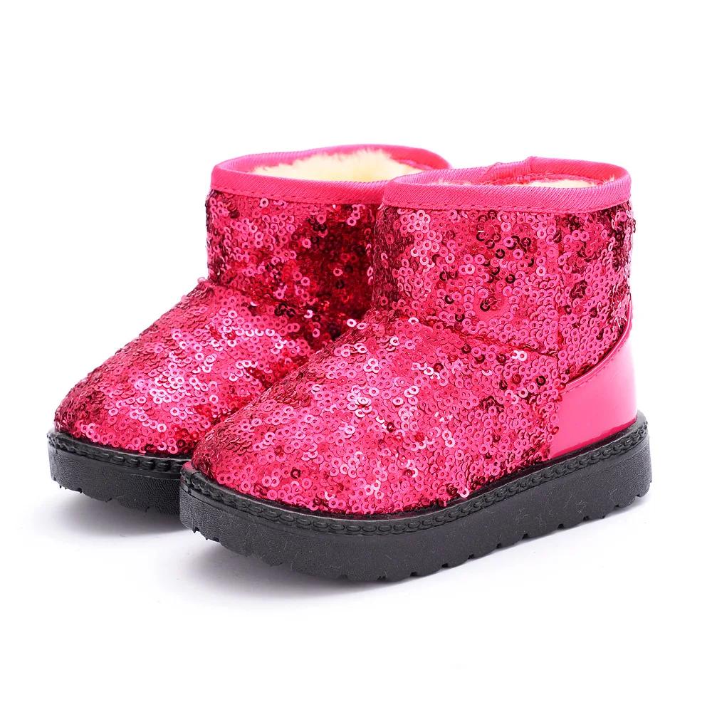 Kinderschuh Schneestiefel für Baby Mädchen Pailletten Stiefelette Schneestiefel Junge Winterstiefel für Kinder Sapato Infantil Menina Botas Niña