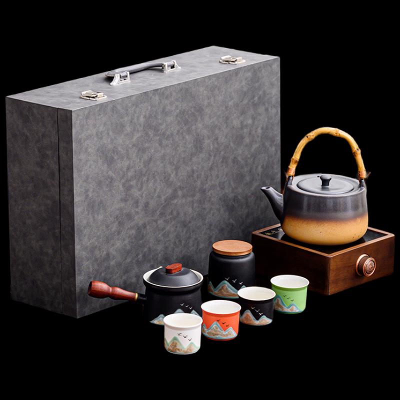 Wo Ding Ceramic Tea Set with Electric Stove