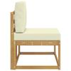 Outdoor End Sofa White 91 X 63 X 73 Cm Solid Acacia Wood