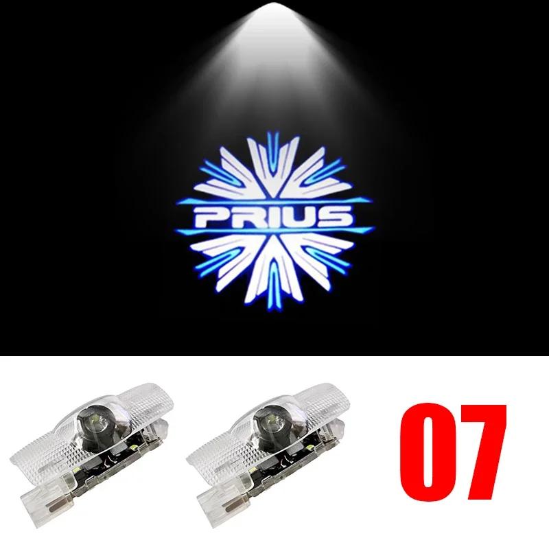 Car LED Door Warning Light Laser Projector Ghost Shadow Light Welcome Logo Lamp For Toyota Corolla RAV4 Camry Yaris C-HR Prius