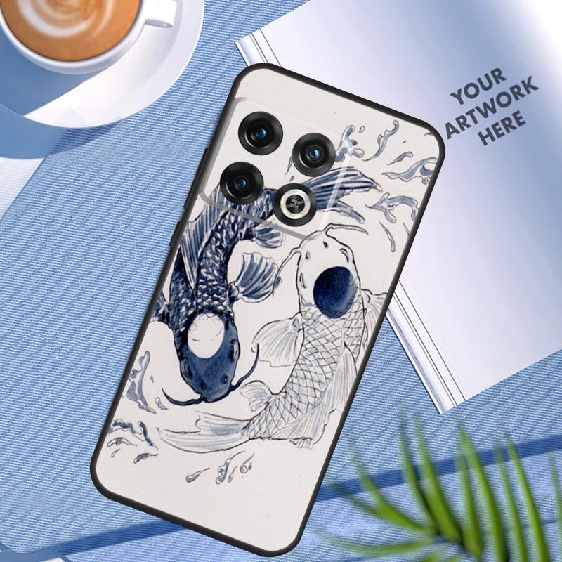 Ying Yang Koi Fish Case For OnePlus 11 12 9 10 Pro 10R 9R 8T 10T 12R Nord N10 N20 N30 2T CE4 CE 2 3 Lite Cover