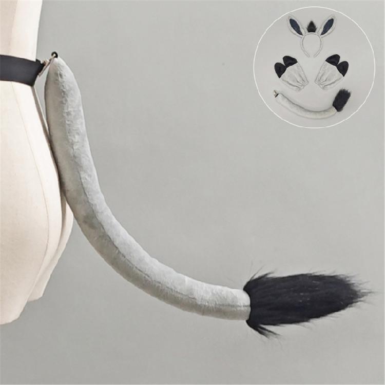 Składany Zestaw Kostiumu Osła Podróżnego Komplet Uszy Ogon Kopyta na Wydarzenie Cosplay Urodziny