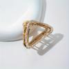 Elegant Triangular Hair Claw Clip Hollow Out Stylish Hairdressing Accessories For Women And Daily Use
