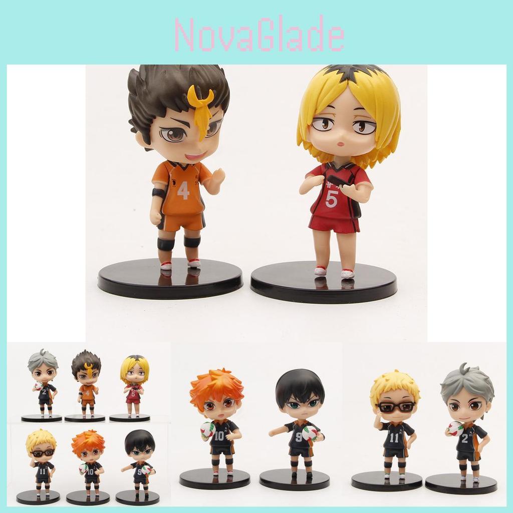 Haikyuu Anime Pvc Figure Set Shoyo Hinata Tobio Kageyama Collectible Desktop Car Decor