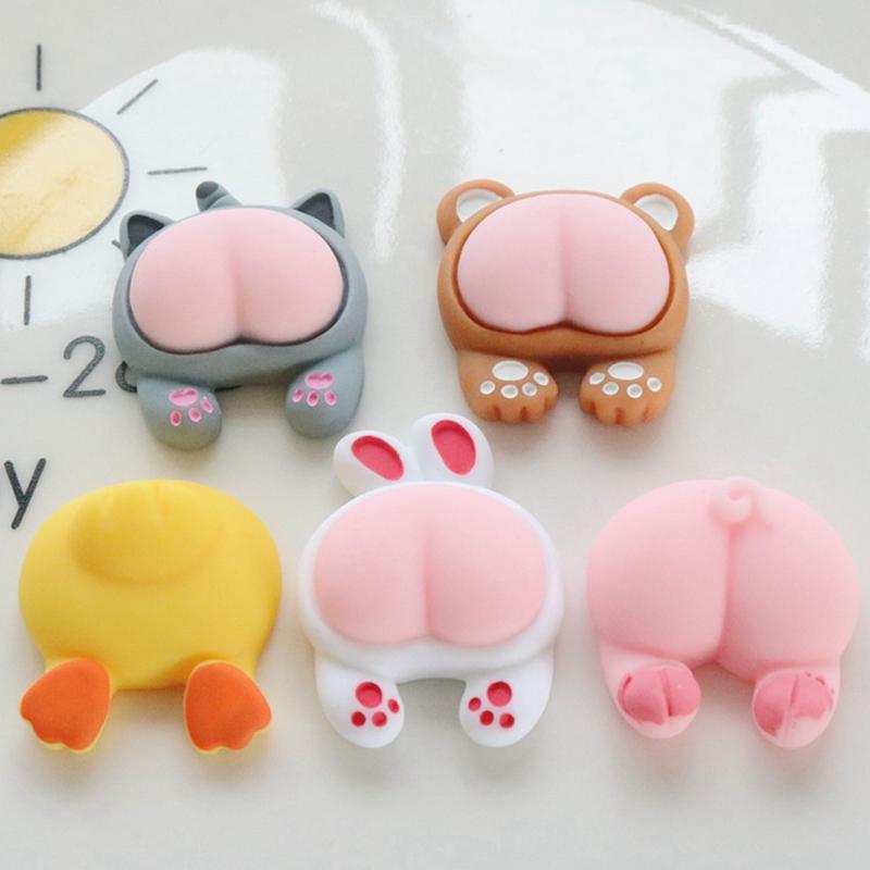 10 Pcs New Kawaii Cartoon Animal Big Ass Series Resin Cabochons Scrapbook Diy Jewellery Hairpin Accessories Decorate Craft A83