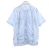 70s 80s Vintage Short Sleeve Open Color Cuban Shirt L Light Blue Men's Used