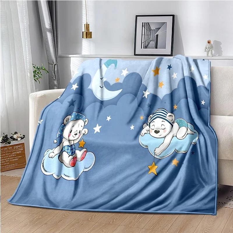 Cartoon Rilakkuma Anime Girls Throws Blanket for Baby Hiking Picnic Bed Super Soft Cute Kawaii Flannel Blanket Birthday Gift