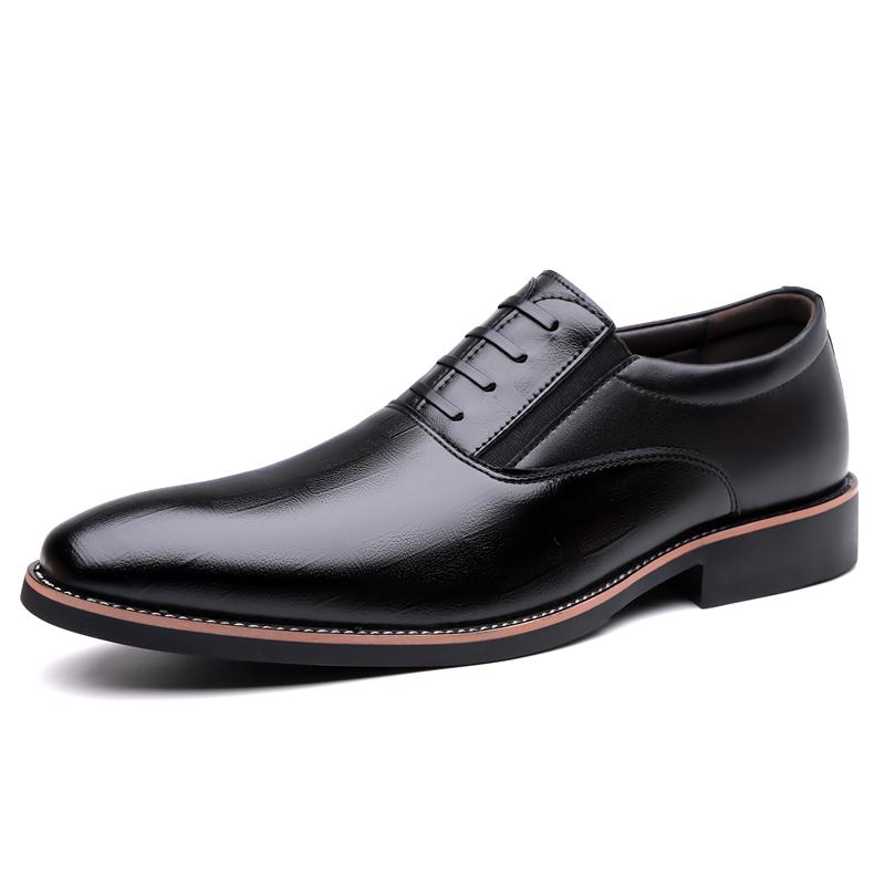 

Мода Новые Деловые Мужские Кожаные Туфли Высокое качество роскошный стиль Свадьба и вечеринка Жениха Черный коричневый Взрослые горячая распродажа универсальные 44 чёрный