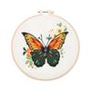 Embroidery Diy Material Pack Kit Bright Butterfly Handmade Embroidery Material Pack