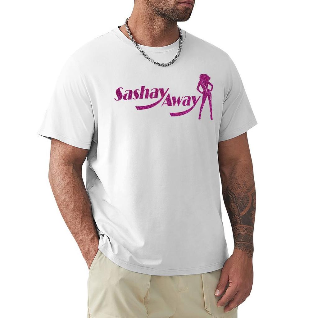 Sashay Away Drag Race Pink Glitter Rupauls Tshirt Fashion Casual Short Sleeve Top
