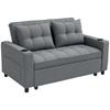Two-Seater Pull-Out Sofa Bed - Dark Grey