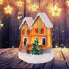 Winter Snow LED Lighted Houses Luminous Village Christmas Figurine  Desktop Collectible