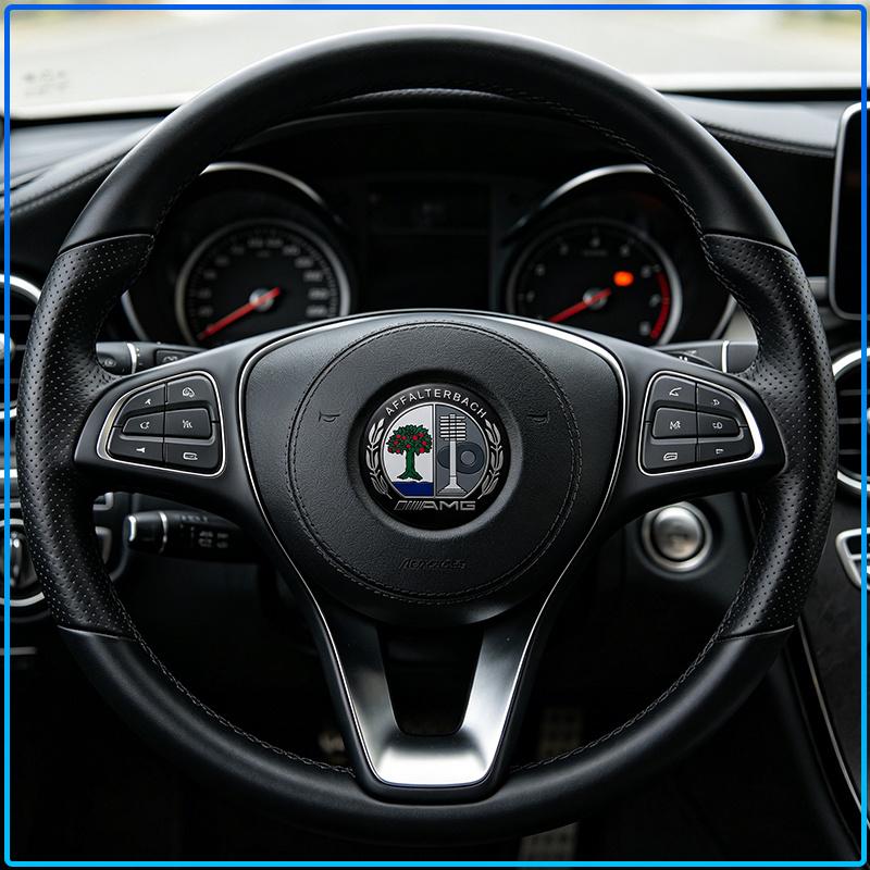 For Mercedes Benz AMG A B C E G R S CLA CLK Class GLA GLC GLE GLK C200 C200L C230 C240 Car Steering Wheel Sticker Badge Decoration Auto Accessories