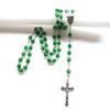 Catholic Acrylic Beads Rosary Necklace for Women Player Pendant Long Chain Chokers Fashion Religious Jewelry Gift