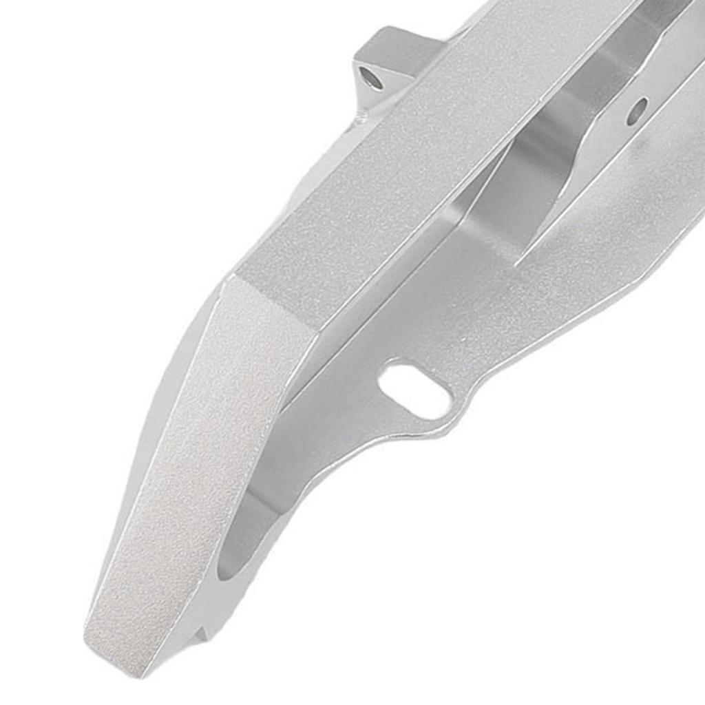 RC Rear Bumper with Trailer Hitch Silver Aluminum Alloy RC Crawler Car Rear Bumper for Replacement
