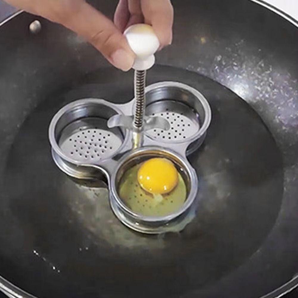Non-Stick Poached Egg Maker 3 Grids Eggs Cooker High Quality Egg Poaching Pan  Cooking Tool