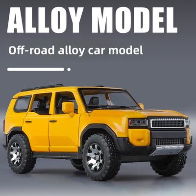 1:32 Prado Geländewagen Hohe Simulation Druckguss Metalllegierung Modellauto Sound Licht Rückzieher Sammlung Kinderspielzeug Geschenke