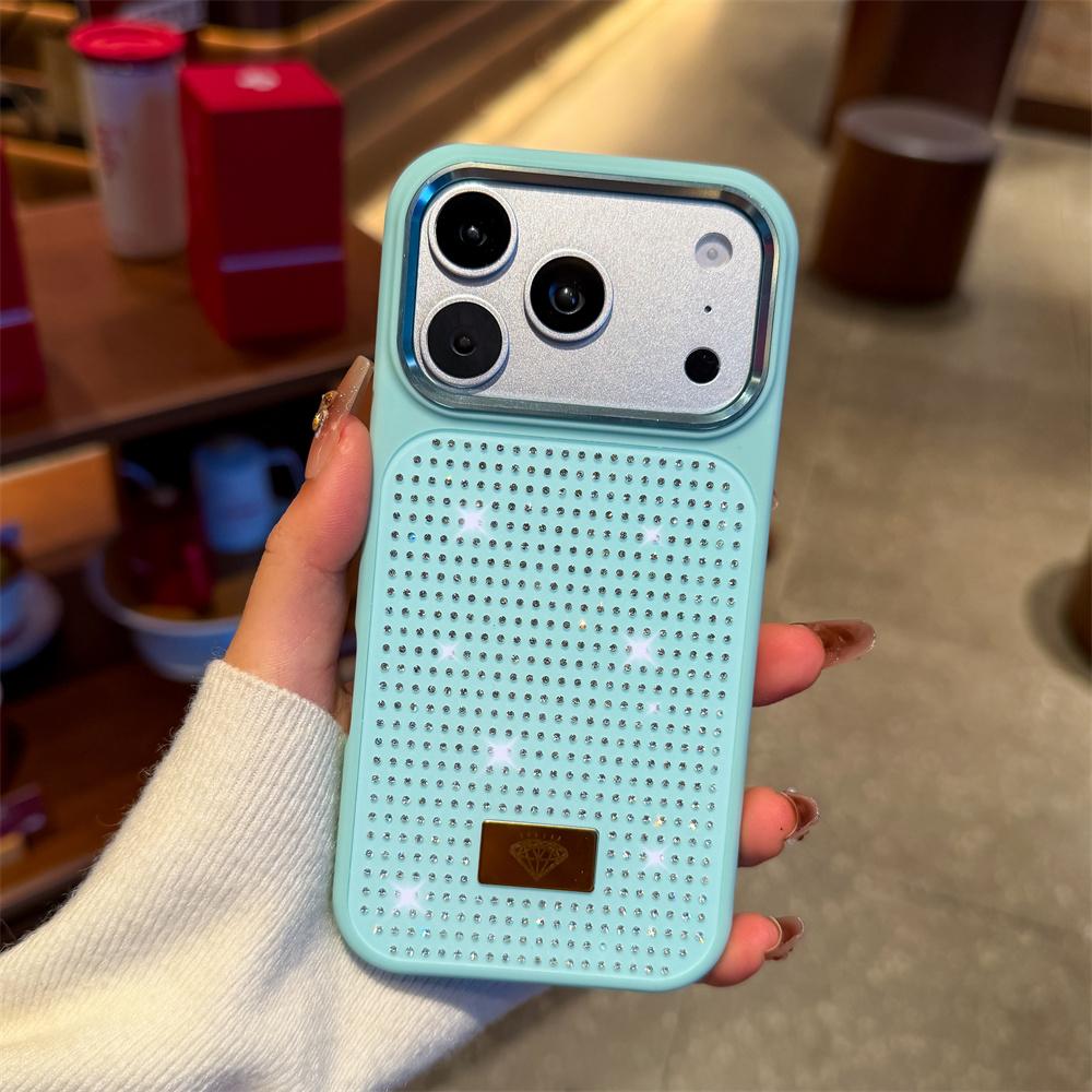 

Luxury Sle Fashionable Girl Diamond Studded Phone Case for IPhone 17Pro Max Air 16 15 14 Shockproof Protect Cover for Women Gift iPhone 13 Pro бежевый