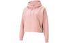 Metallic Nights Fleece Lined Thermal Hooded Pullover Short Casual Sports Sweatshirt Women's Newlywed Pink 587148-14