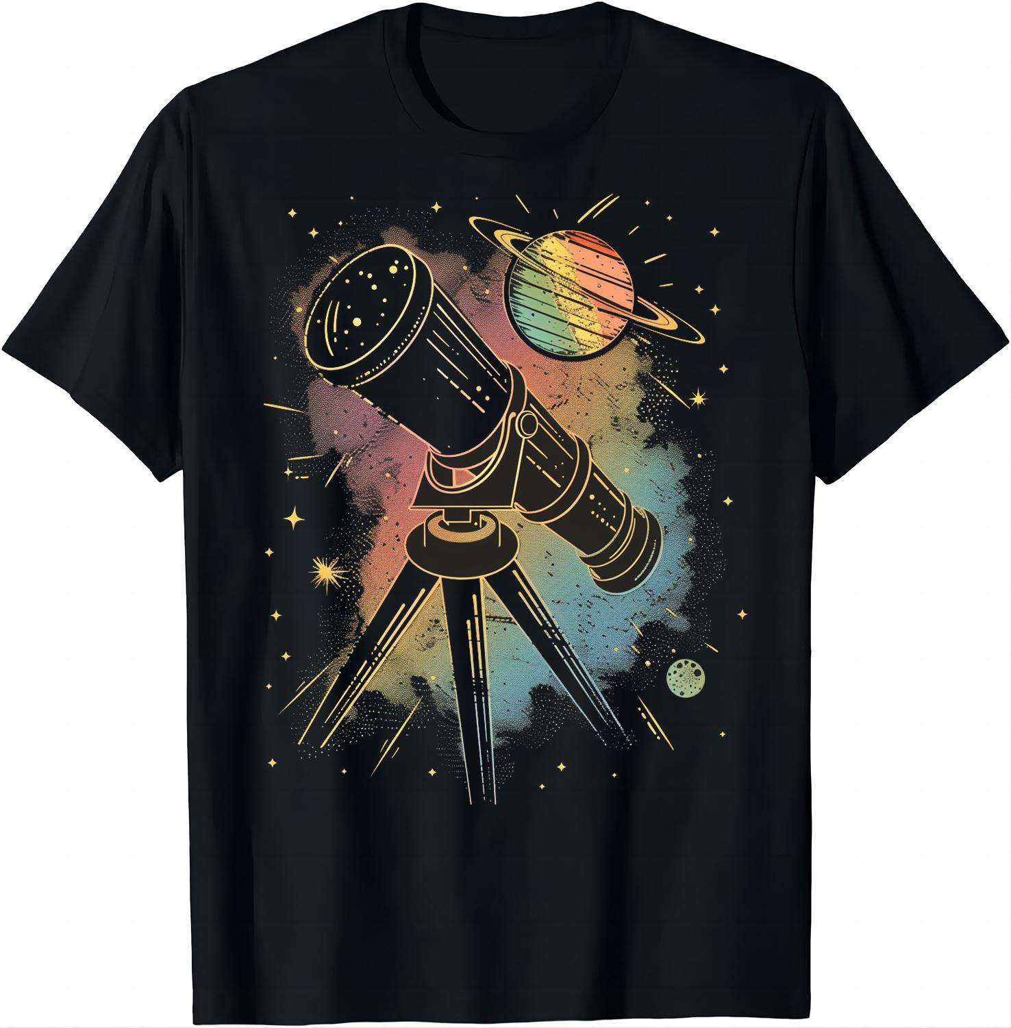 

Telescope Vision Tee See Beyond The Horizon T Shirt Astronomy Astrophile T Shirts Women Clothes Tops Graphic T Shirts Ropa Mujer S