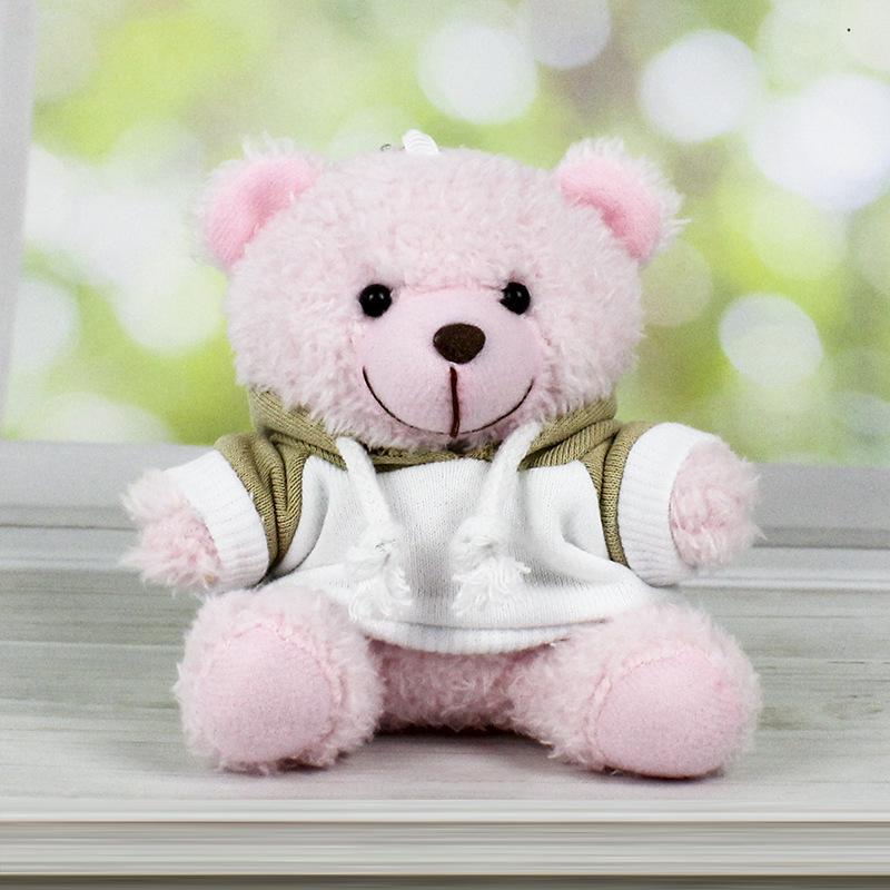 Charming Teddy Bear Keychain Plush Doll - Dressed Up Couple Backpack Ornament Gift