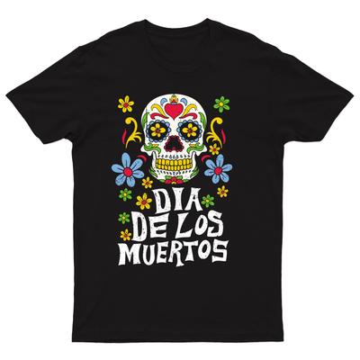Maglietta Messicana Giorno dei Morti Teschio di Zucchero dia de los muertos Tradizione #V#DD90
