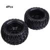 4Pcs Y shaped Tyre Pattern Rubber Tires With Hubs for 110 Scale RC Truck Car (7 Holes)