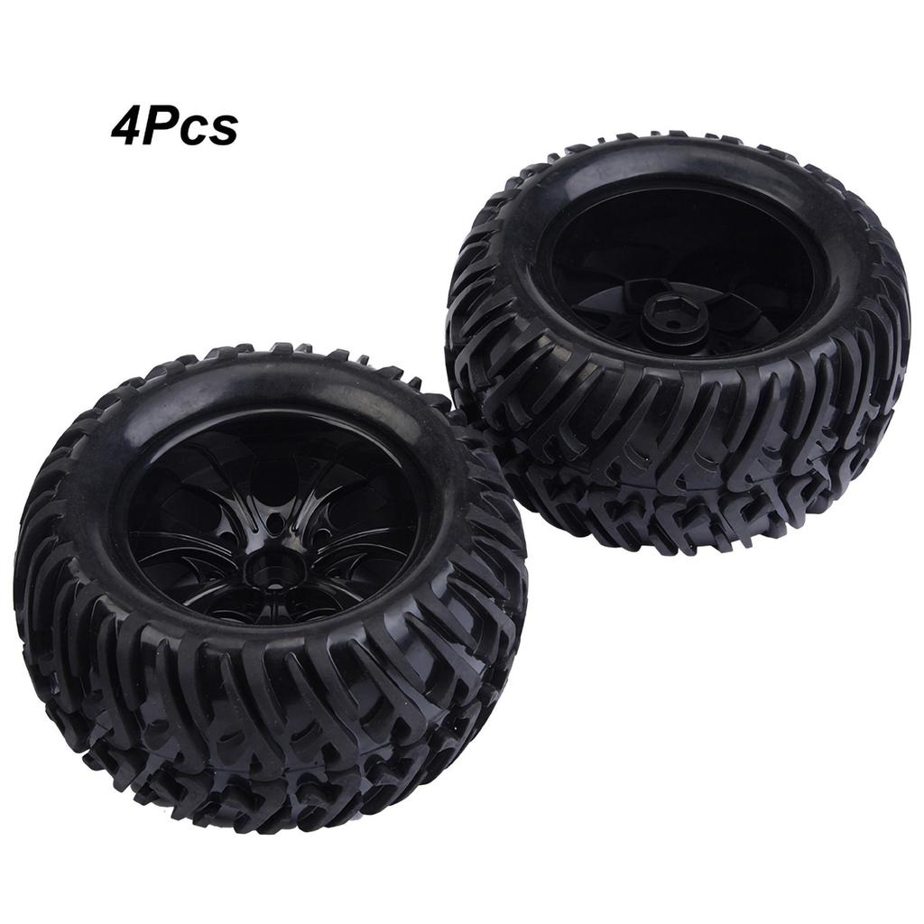 4Pcs Y shaped Tyre Pattern Rubber Tires With Hubs for 110 Scale RC Truck Car (7 Holes)