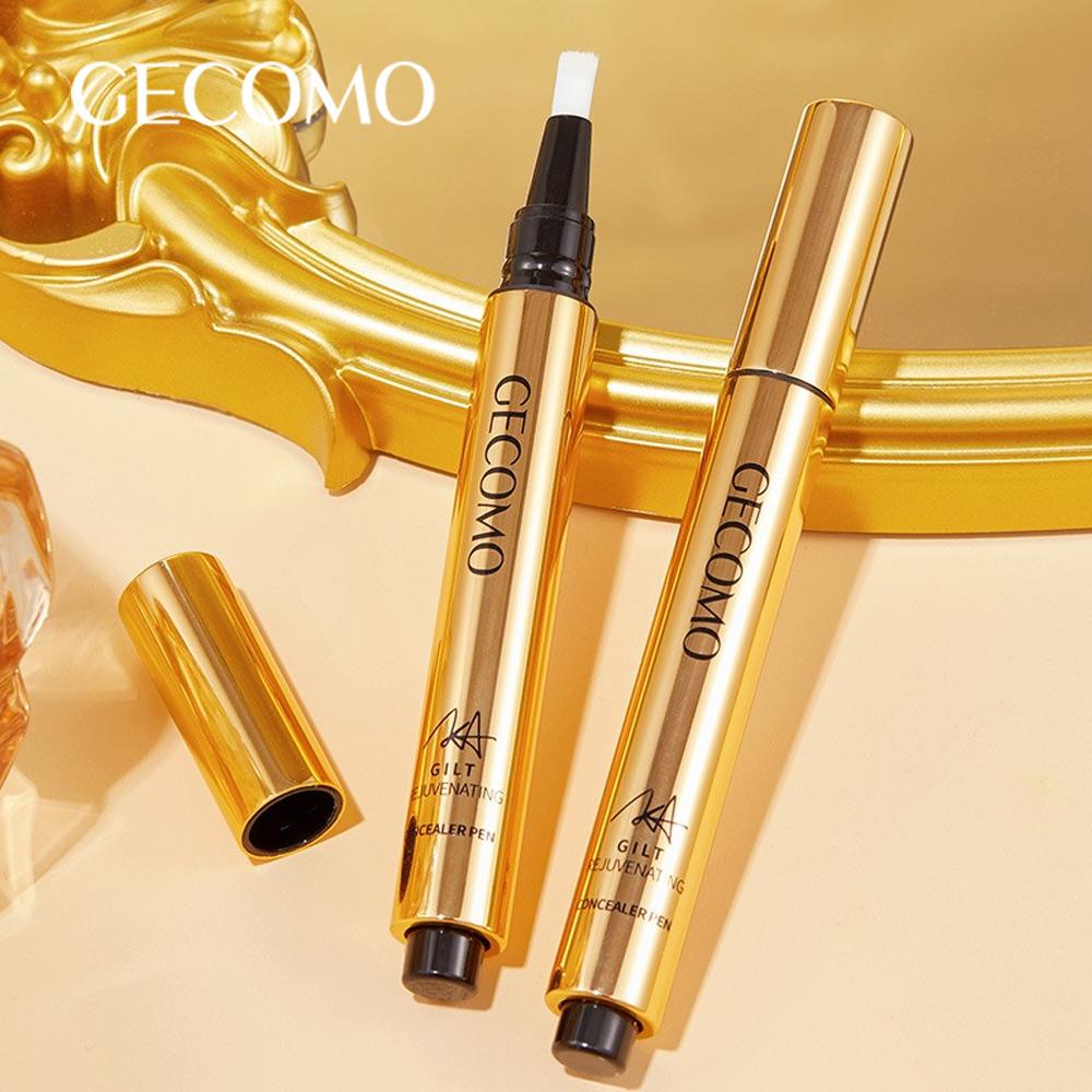GECOMO Press Concealer Pen Liquid Concealer Long Lasting Moisturizing Not Fading Base Makeup Face Invisible Pores