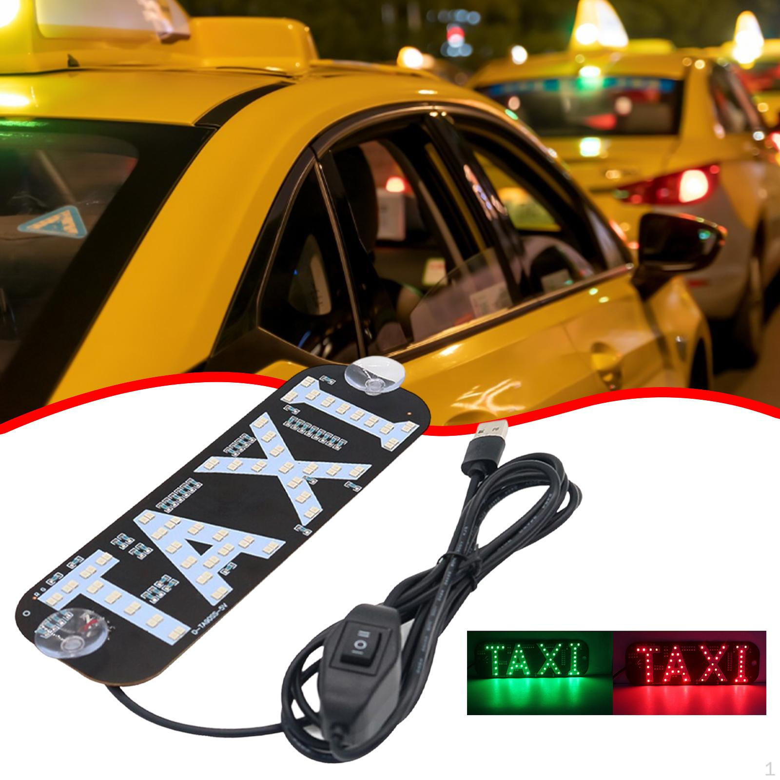 

Taxi Light Sign Decor High Accessories Practical Durability -6V 2 Color Changeable USB