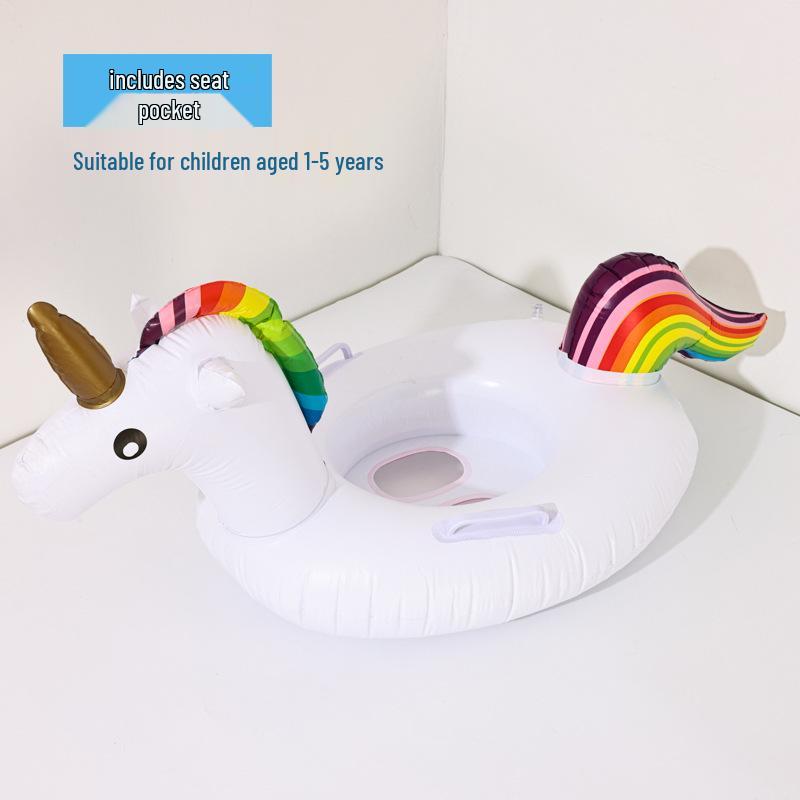 Cartoon Steering Wheel Baby Swimming Seat Ring: Anti-Rollover Underarm Float for Infants and Toddlers