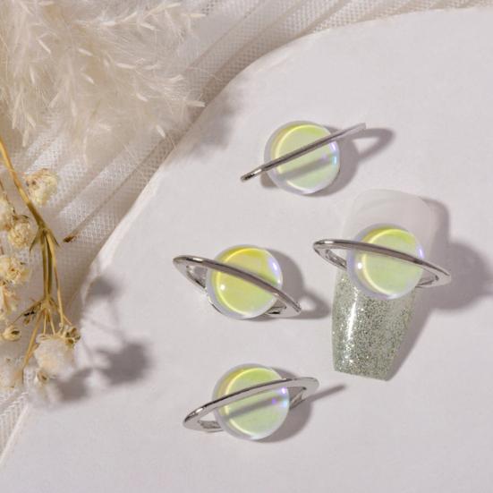 10 sztuk Planet Style 3D ozdoby do paznokci musujące DIY ozdoby do Manicure biżuteria akcesoria rzemieślnicze dla kobiet dziewczyna