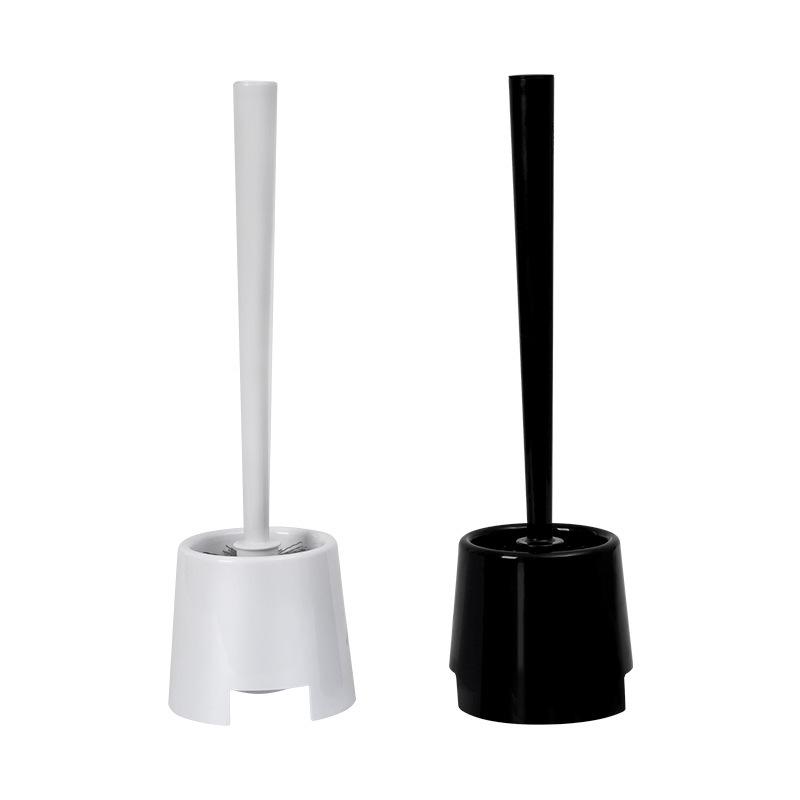 1pc Toilet Brush and Holder Set - Long Handle Bathroom Flexible Deep Cleaning Brush,  Portable Toilet Brush with Holder